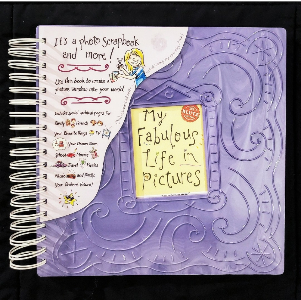 BNWT Purple Spiral Scrapbook Photo Album book